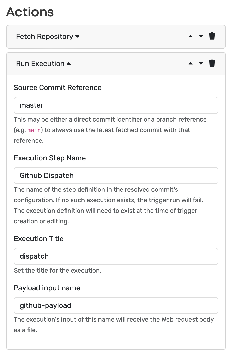 GitHub dispatching