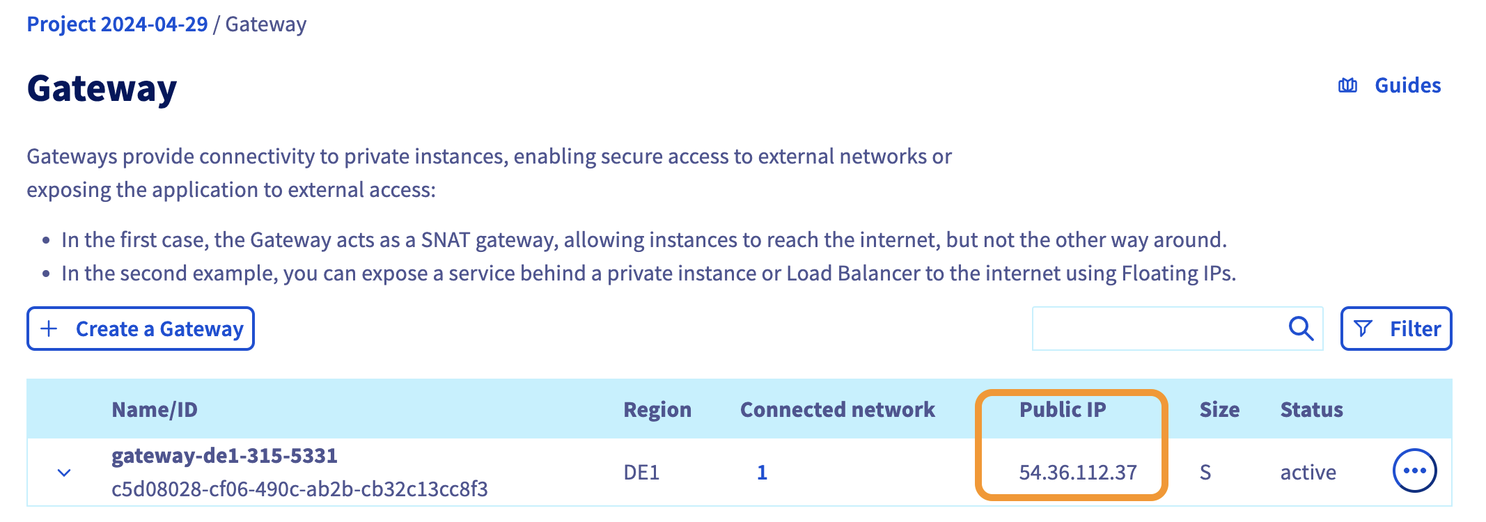 Get Gateway IP