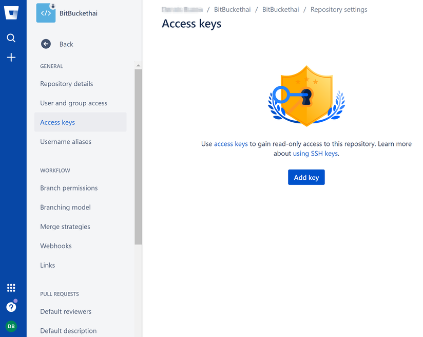 BitBucket Add Key