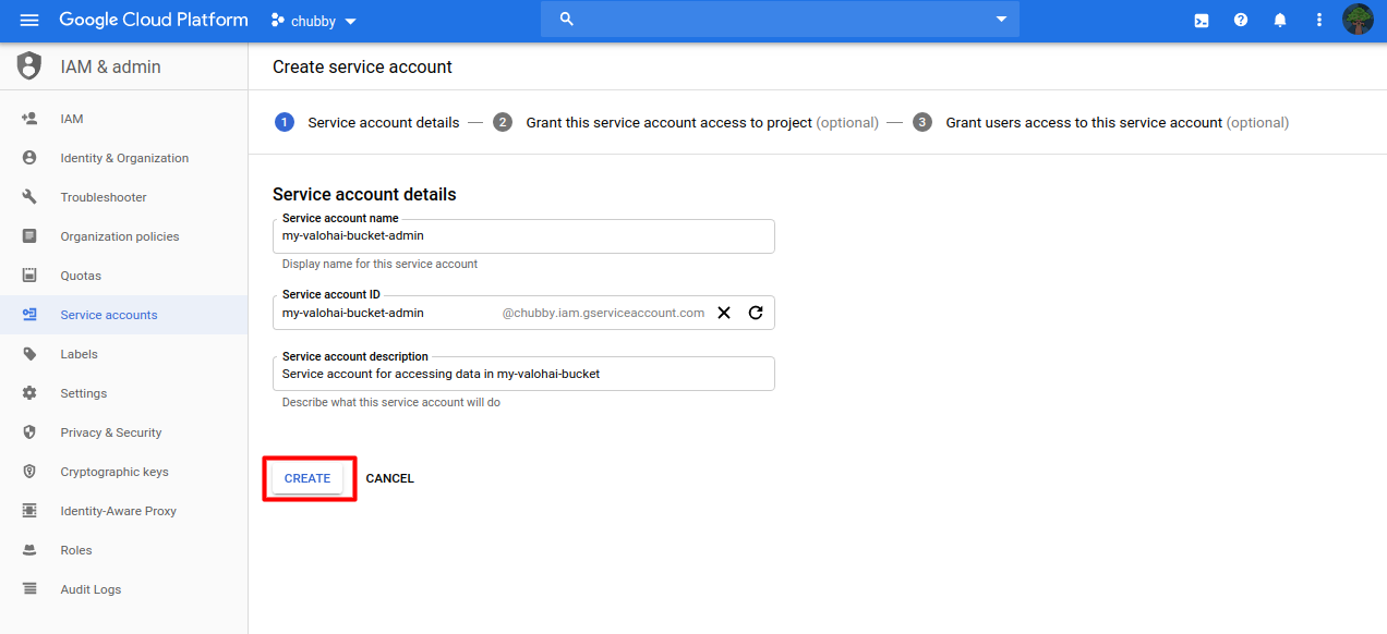 GCP Bucket