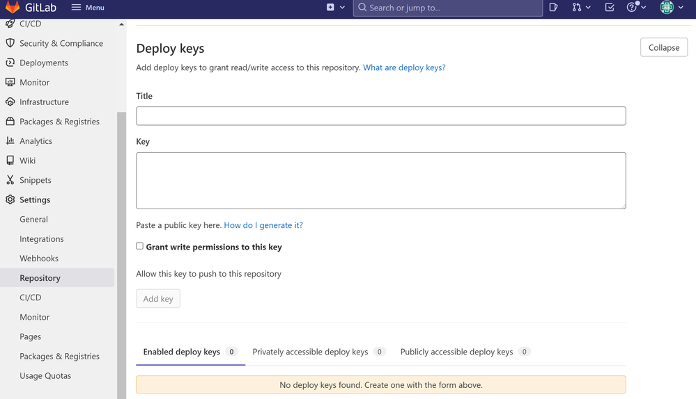 GitLab Key