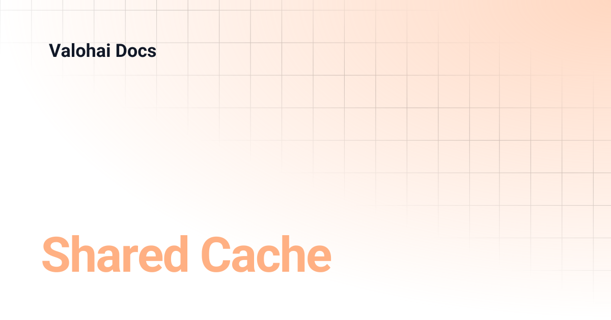 Shared Cache | Valohai Docs